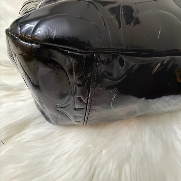 Coach Glossy Black Embossed Tote#F17729 - Picture 6 of 16